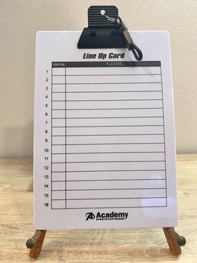 Academy Sports Baseball Softball Line Up Card Clipboard Coaches Dry Erase